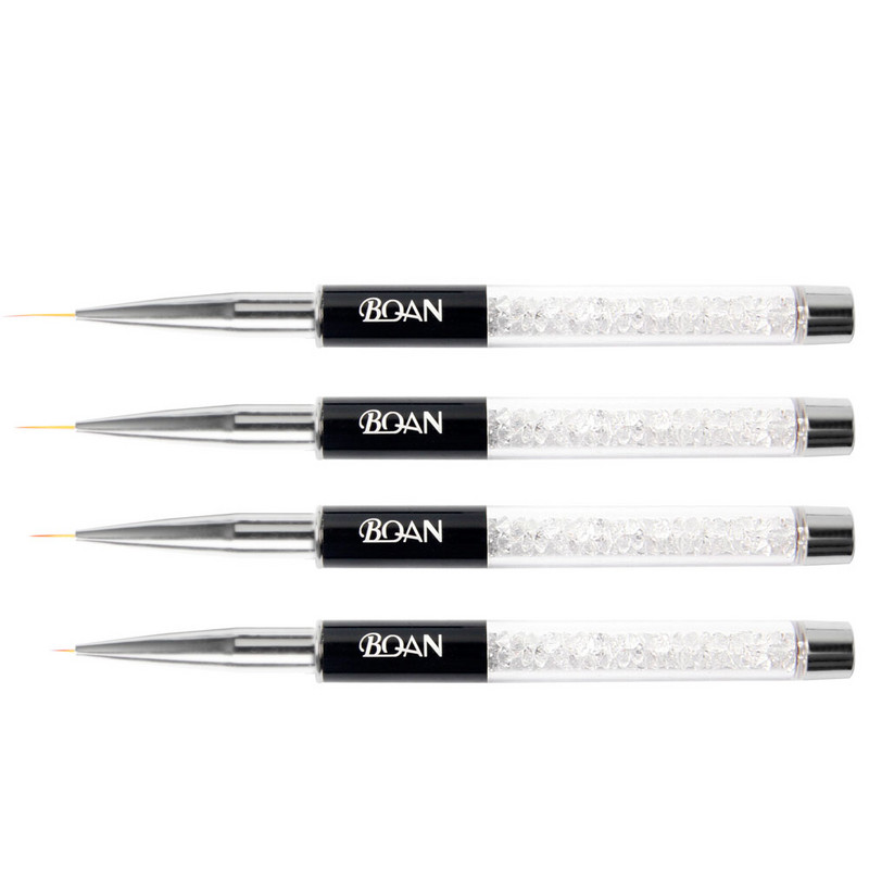 BQAN 1 db kristály fogantyú 5mm/7mm/9mm/11mm rajzecset bélés ecset festőtoll gél lakk kristály körömdíszítő manikűr eszközök