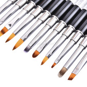 1 db Nail Art Line Carving Rajztoll Tervező Ecsetkészlet Crystal Diamond Rod fototerápiás UV gél festőecsetek Manikűr eszköz
