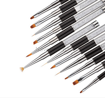 1 бр. Nail Art Line Carving Drawing Pen Design Brush Set Crystal Diamond Rod Phototherapy UV Gel Painting Brushes Инструмент за маникюр