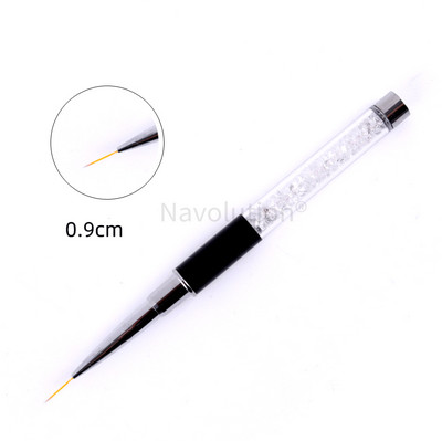 1 db Nail Art Line Carving Rajztoll Tervező Ecsetkészlet Crystal Diamond Rod fototerápiás UV gél festőecsetek Manikűr eszköz