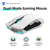 Machenike M7 Gaming Mouse Gamer Mouse Vezeték nélküli PC Gamer RGB háttérvilágítású 16000 DPI PMW3325 PMW3335 Programozható Újratölthető