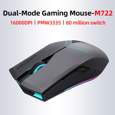 Machenike M7 Gaming Mouse Gamer Mouse Vezeték nélküli PC Gamer RGB háttérvilágítású 16000 DPI PMW3325 PMW3335 Programozható Újratölthető
