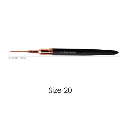 1 buc. perii pentru arta unghiilor, cu linii de dungi, pentru extensie de gel pentru manichiură, model de desen cu mâner roz, aprovizionare pentru unghii acrilice DIY