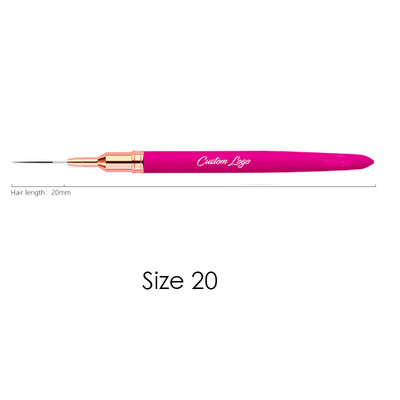 1 buc. perii pentru arta unghiilor, cu linii de dungi, pentru extensie de gel pentru manichiură, model de desen cu mâner roz, aprovizionare pentru unghii acrilice DIY