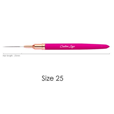 1 buc. perii pentru arta unghiilor, cu linii de dungi, pentru extensie de gel pentru manichiură, model de desen cu mâner roz, aprovizionare pentru unghii acrilice DIY