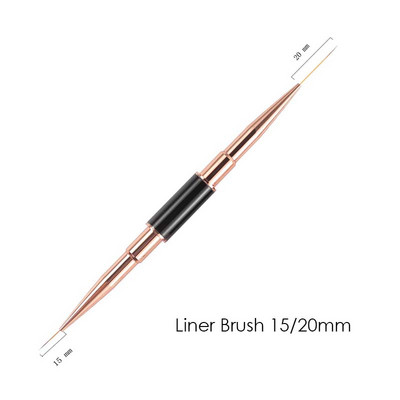 1 buc. perii pentru arta unghiilor, cu linii de dungi, pentru extensie de gel pentru manichiură, model de desen cu mâner roz, aprovizionare pentru unghii acrilice DIY