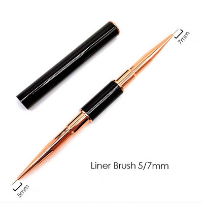 1 buc. perii pentru arta unghiilor, cu linii de dungi, pentru extensie de gel pentru manichiură, model de desen cu mâner roz, aprovizionare pentru unghii acrilice DIY