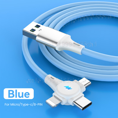3in1 kiirlaadimise USB-kaabel 6A 66W Huawei Mate 40 Pro 5A Micro USB Type c 3in1 USB laadija andmekaabel iPhone 13 12 1/2M jaoks