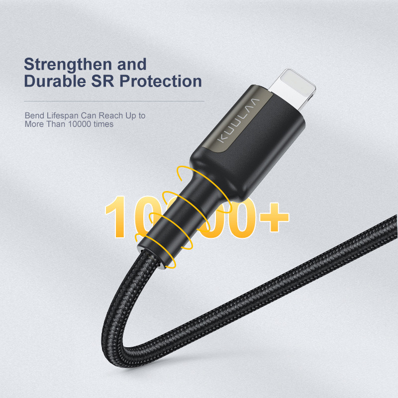 Cablu USB C KUULAA pentru iPhone 13 12 11 Pro Max X XS iPad PD 30W Cablu de încărcare rapidă USB tip C la cablu Lightning pentru Macbook