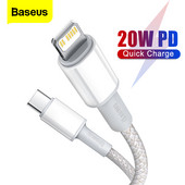 Καλώδιο Baseus PD USB Type C 20W για iPhone 12 11 Pro Xs Max γρήγορης φόρτισης για MacBook iPad Pro Type-C Καλώδιο δεδομένων USBC