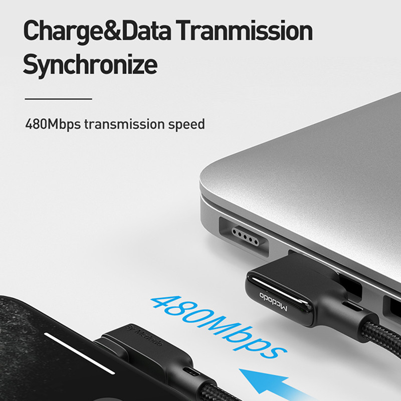 Cablu USB Mcdodo Spring 3A pentru IPhone Încărcător rapid Cablu de date Cablu de stocare pentru stilul mașinii pentru iPhone 13 12 11 Pro Max X XR Cablu LED