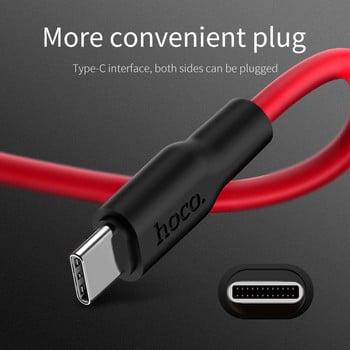 HOCO Силиконов USB кабел тип C 2A USB C кабел Кабел за данни за бързо зареждане Type-C USB кабел за зарядно устройство за Galaxy S8 Plus Xiaomi 6 Mi5
