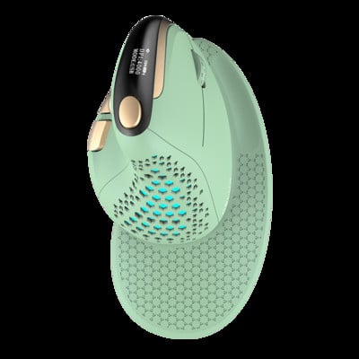 Delux Seeker M618XSD Εργονομικό κάθετο ποντίκι OLED οθόνη USB Wireless+BT 5.0 Επαναφορτιζόμενη 1000hz Berichtsrate για φορητό υπολογιστή