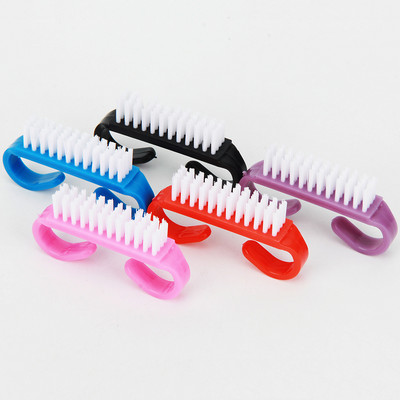 100 db átlátszatlan színű körömkefe Rózsaszín/fekete/lila/piros/kék dizájn manikűr por Púder Köröm Art Care Tool Clean Puha Tartozék