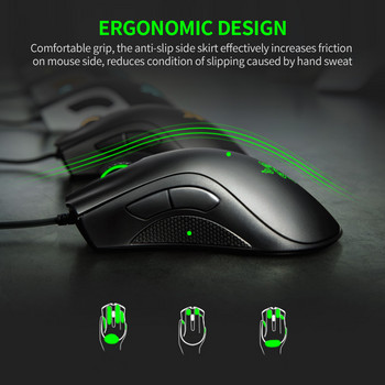 Razer DeathAdder Essential Wired Gaming Mouse Ергономични мишки с 6400DPI оптичен сензор 5 програмируеми бутона (версия 2021)