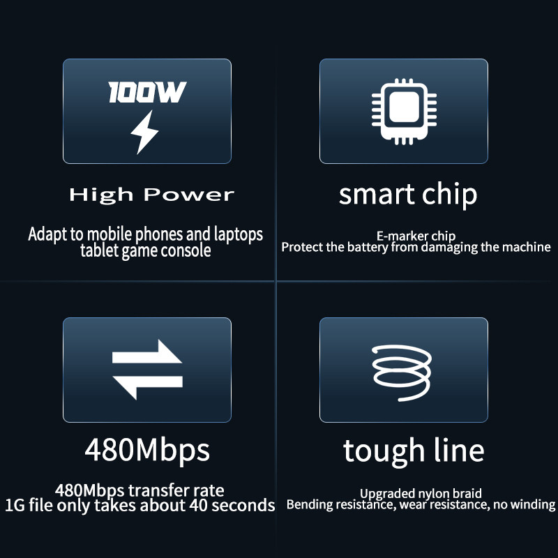 Lovebay 100W C tipo kabelis USB C į C laidas skirtas iPhone 13 Huawei Xiaomi POCO X3 M3 Samsung Macbook iPad greito įkrovimo duomenų kabelis