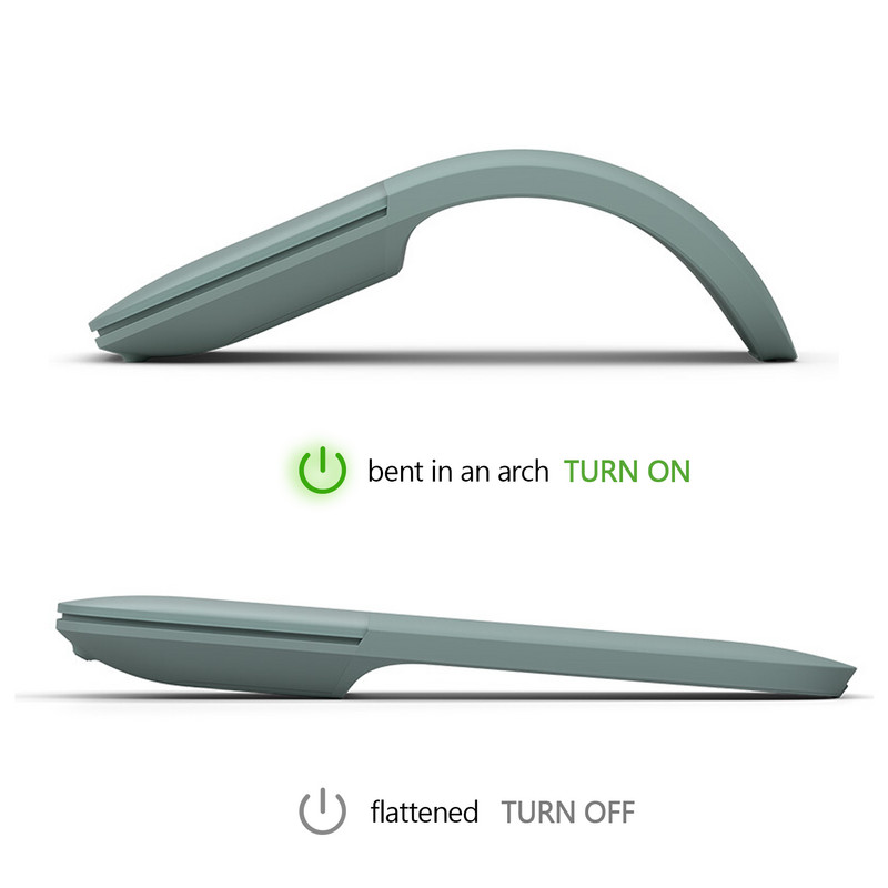 1600 DPI Bluetooth 4.0 juhtmevaba hiir kokkupandav kaarekujuline puutetundlik Mause kokkupandav üliõhukesed vaigistatud hiired Surfacebooki sülearvuti kontoris kasutamiseks