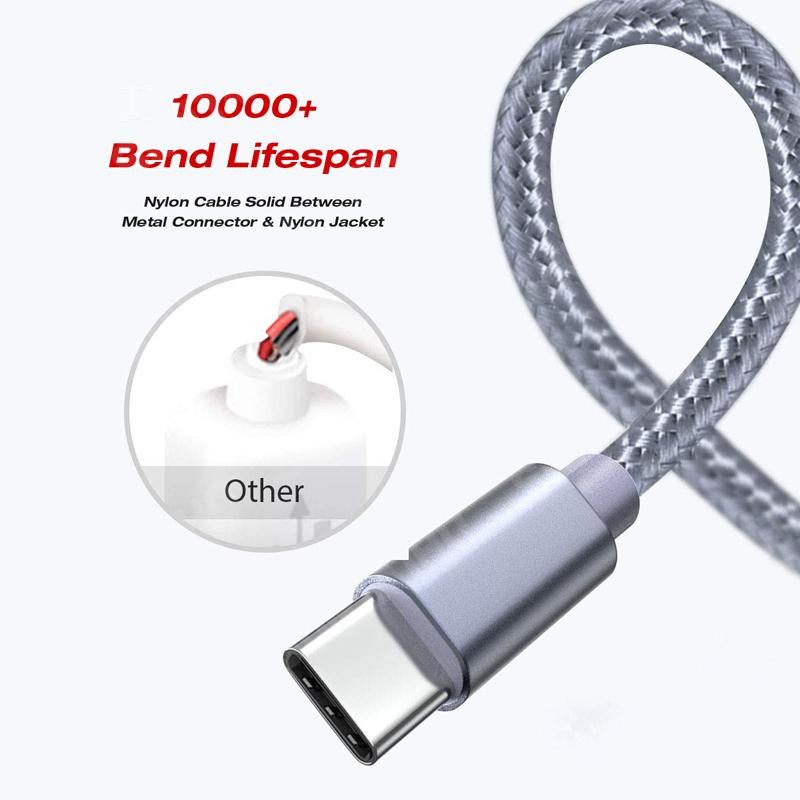 Καλώδιο 5 Pack 3A Type C για Samsung S20 S10 Plus Καλώδιο γρήγορης φόρτισης για Huawei P40 P30Pro Καλώδιο USBC για κινητό τηλέφωνο Xiaomi