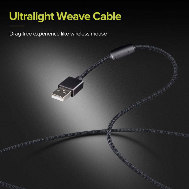 Delux M800 Ultra-Light PMW3389 16000DPI Žičani miš za igranje 58g RGB 6 gumba Potpuno programabilni Ergonomski za PC igrače