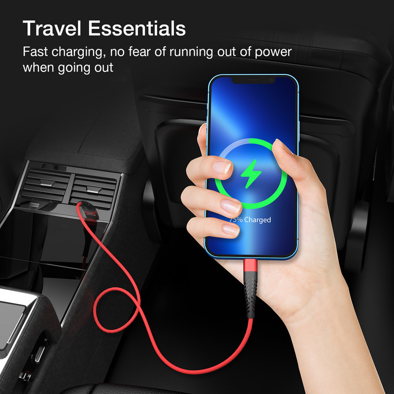 Greito įkrovimo USB laidas skirtas iPhone 13 12 11 Pro Max X XR XS 5 6 s 7 8 Plus SE Ilgas 1 m 2 m 3 m Apple telefono duomenų įkroviklio laidas 3 m laidas