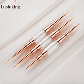 Rose Gold kétfejű vonalas rajztoll körömdíszítés UV gél bélés ecsetek rajz virág csíkozás 5+7/9+12/15+20mm