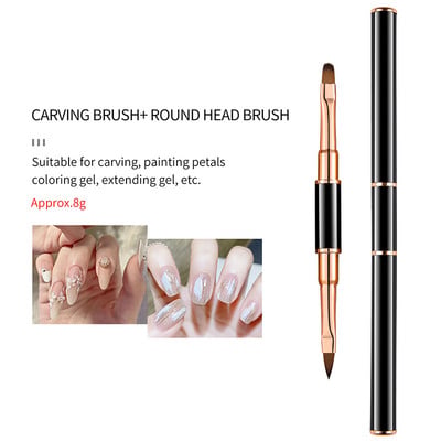 Rose Gold kétfejű vonalas rajztoll körömdíszítés UV gél bélés ecsetek rajz virág csíkozás 5+7/9+12/15+20mm
