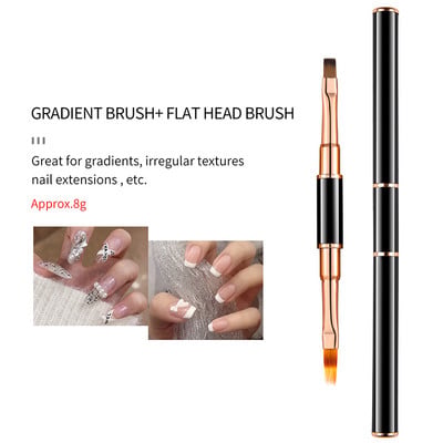 Rose Gold kétfejű vonalas rajztoll körömdíszítés UV gél bélés ecsetek rajz virág csíkozás 5+7/9+12/15+20mm