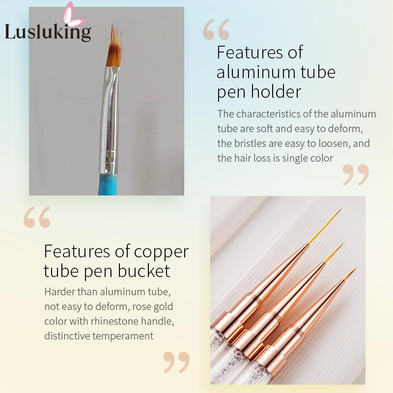Rose Gold kétfejű vonalas rajztoll körömdíszítés UV gél bélés ecsetek rajz virág csíkozás 5+7/9+12/15+20mm