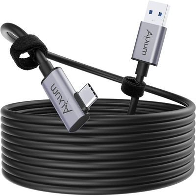 Καλώδιο σύνδεσης ALXUM 5M για Oculus Quest 2 Καλώδιο σύνδεσης USB 3.0 Καλώδιο γρήγορης φόρτισης USB C σε τύπο C Καλώδιο μεταφοράς δεδομένων για υπολογιστή Steam VR