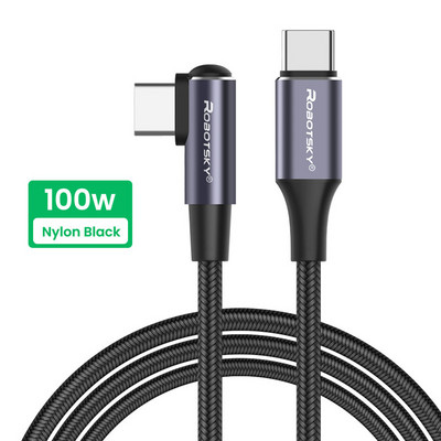 C tipo USB prie USB C 100 W/60 W PD greito įkrovimo kabelis QC4.0 C tipo greitasis įkroviklis, skirtas Huawei P40 Samsung S10 S20 Macbook Pro
