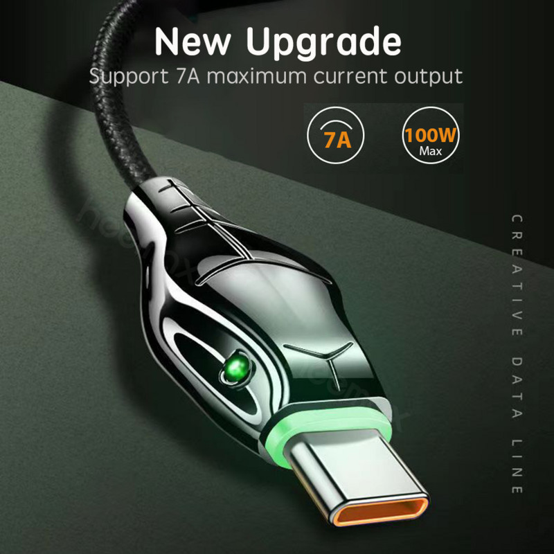 Καλώδιο 7A USB Type C 66W για Huawei P50 Pro100W για Honor 50 Pro Καλώδιο γρήγορης φόρτισης USB-C καλώδιο φόρτισης για Samsung Xiaomi iPhone