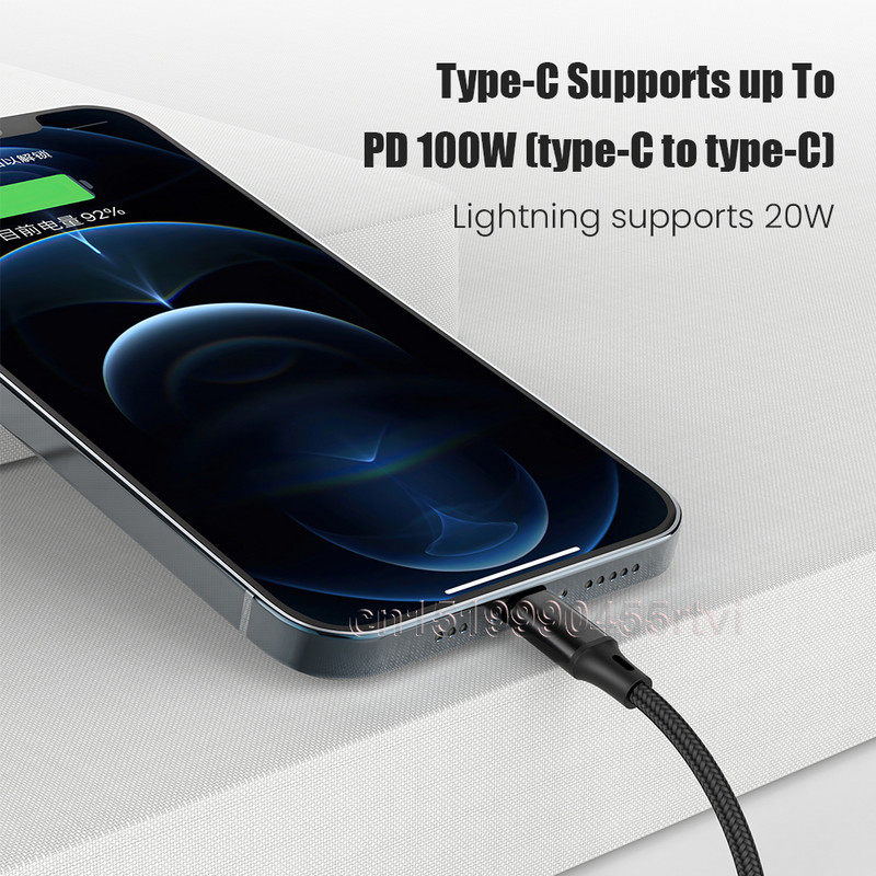 3 u 1 20 W USB C kabel za iPhone 13 12 11 Pro Max Macbook Pro Xiaomi 3A 60 W QC4.0 3.0 Micro USB Type C kabel za punjenje punjača