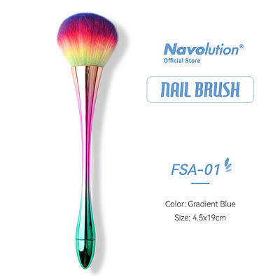 2 Styles Nagų dailės dulkių šepetėlis manikiūrui Grožio šepetėlis skaistalai Pudros šepetėliai Fashion Gel Nagų Priedai Nagų medžiaga Įrankiai