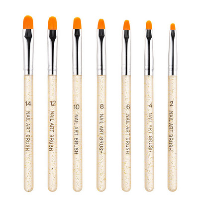 7/15 vnt. Nagų rašiklio šepetėlis 12 skirtingų dydžių nagų klijų fototerapinis rašiklis, tinkamas profesionaliam salonui arba naudojimui namuose gelinis nagų šepetėlis