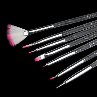 7/15 vnt. Nagų rašiklio šepetėlis 12 skirtingų dydžių nagų klijų fototerapinis rašiklis, tinkamas profesionaliam salonui arba naudojimui namuose gelinis nagų šepetėlis