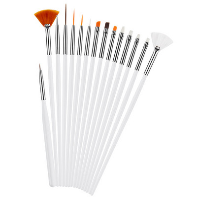 7/15 vnt. Nagų rašiklio šepetėlis 12 skirtingų dydžių nagų klijų fototerapinis rašiklis, tinkamas profesionaliam salonui arba naudojimui namuose gelinis nagų šepetėlis