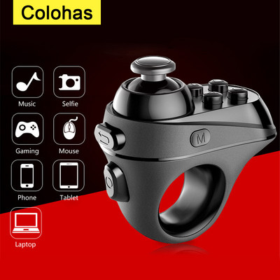 Bluetooth-kompatibilis Gaming Finger Mouse Távirányító Fogantyú Adapter Gaming Mause Gamer Oldalak Funkció Támogatás Android iOS