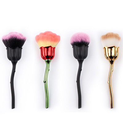 Gėlių nagų šepetėlis manikiūrui Rožių nagų dailės šepetėlis Nagų aksesuarai Įrankiai Populiarūs apvalūs maži gelio lako dulkių valymo šepetėliai