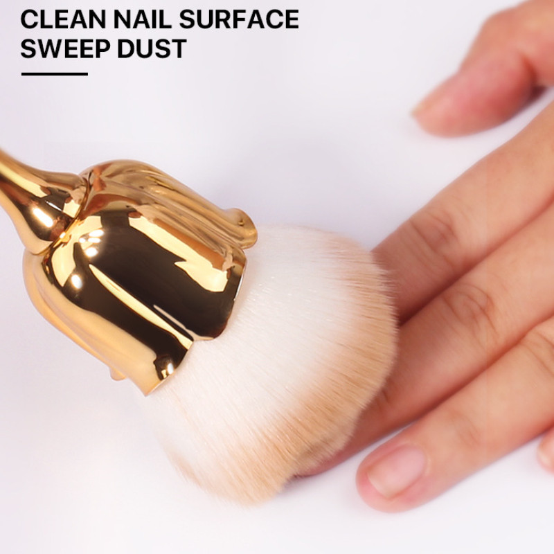 Gėlių nagų šepetėlis manikiūrui Rožių nagų dailės šepetėlis Nagų aksesuarai Įrankiai Populiarūs apvalūs maži gelio lako dulkių valymo šepetėliai