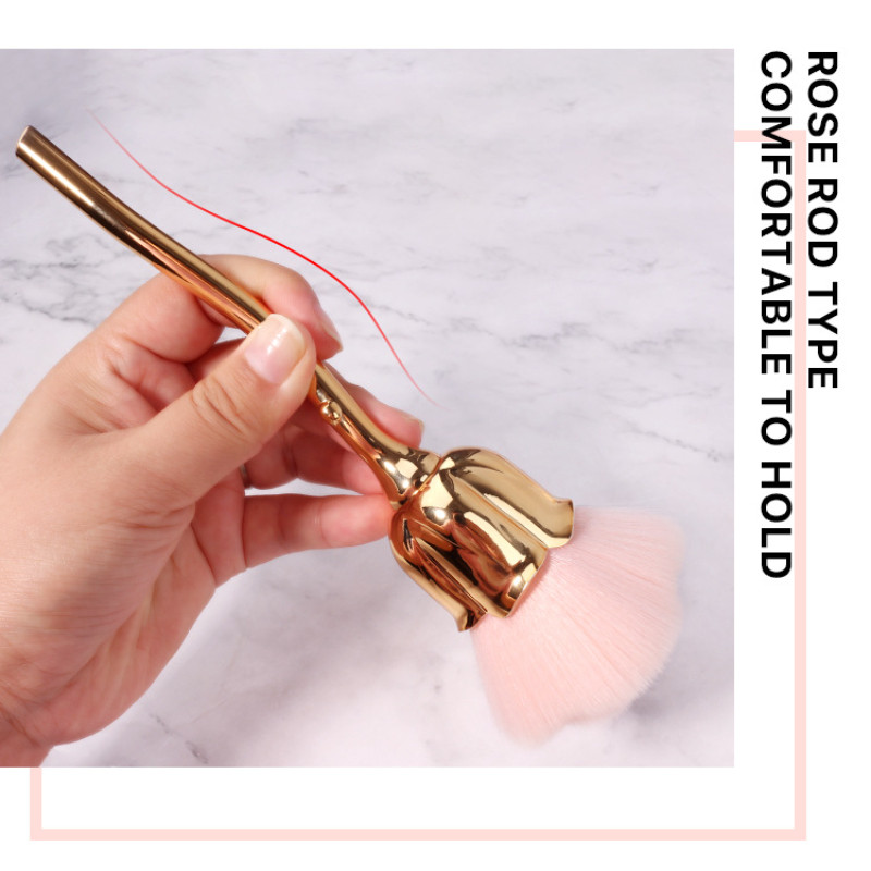 Gėlių nagų šepetėlis manikiūrui Rožių nagų dailės šepetėlis Nagų aksesuarai Įrankiai Populiarūs apvalūs maži gelio lako dulkių valymo šepetėliai