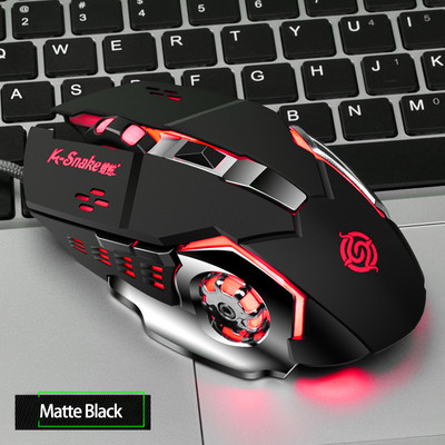 USB káblová herná myš s nastaviteľným rozlíšením 3200 DPI, 6 tlačidiel, LED podsvietenie, herná myš pre stolné počítače, notebooky, príslušenstvo, myš