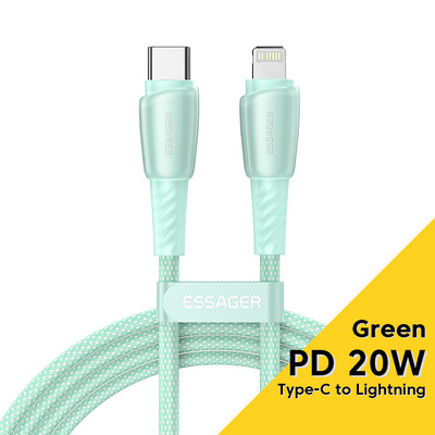 ESSAGER PD 20W USB C laidas skirtas iPhone 12 13 14 Plus Pro Max 3A greito įkrovimo įkroviklio laidas iPad duomenų laido laidas 0,5/1/2/3m