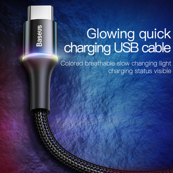 Baseus 3A USB Type C кабел Fast Chagring Charger Type-c кабел за Samsung S21 S20 Xiaomi Mi 10 9 Oneplus 8 Pro USB C кабел за данни