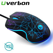 Ergonomikus vezetékes játék egér LED némító egér USB számítógépes egér Csendes Mause egér RGB háttérvilágítással Irodai egerek PC laptopokhoz