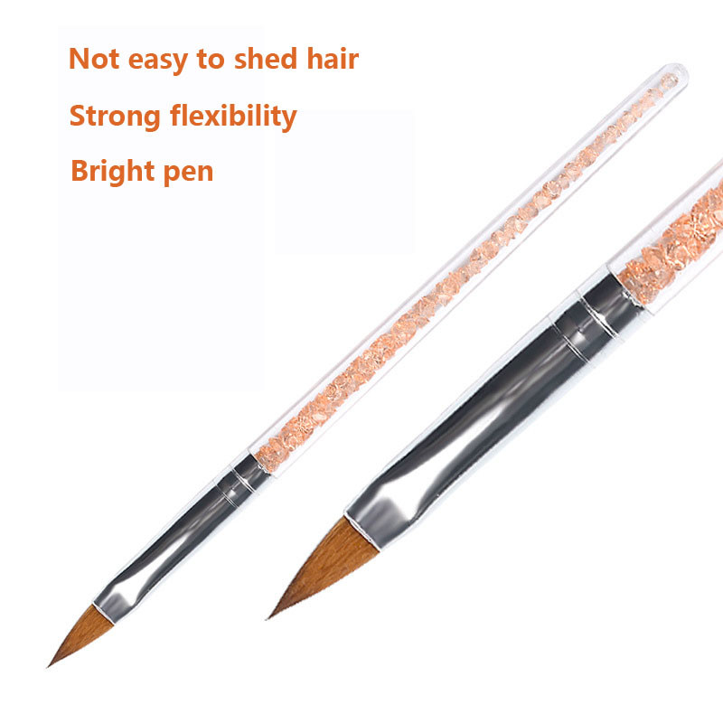 7 vnt / rinkinys Profesionalus nagų dailės šepetėlių rinkinys manikiūrui Kalnų krištolas akrilo dažų šepetėlių rinkinys UV gelio lako nagų pamušalo rašiklis Gra