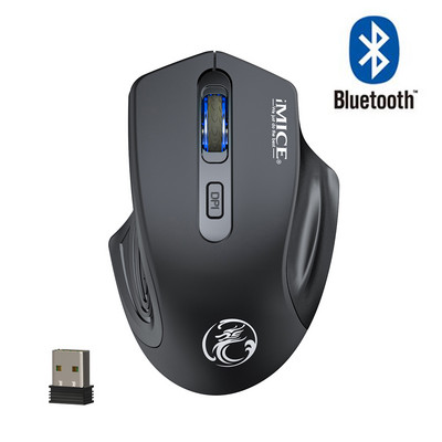 Újratölthető vezeték nélküli egér számítógép Bluetooth csendes egér Ergonomikus PC Gamer egerek MacBook laptophoz USB játék egér