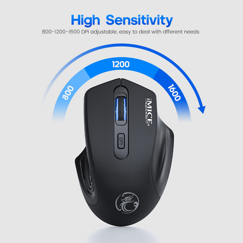 Újratölthető vezeték nélküli egér számítógép Bluetooth csendes egér Ergonomikus PC Gamer egerek MacBook laptophoz USB játék egér