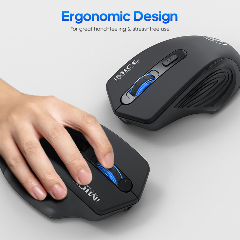 Újratölthető vezeték nélküli egér számítógép Bluetooth csendes egér Ergonomikus PC Gamer egerek MacBook laptophoz USB játék egér