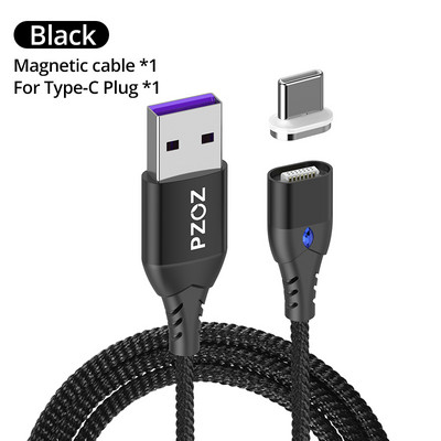 PZOZ 5A cablu magnetic tip c încărcător rapid usb cablu micro usb pentru iphone 11 max xr redmi note 9s cablu de încărcare magnetic de grade