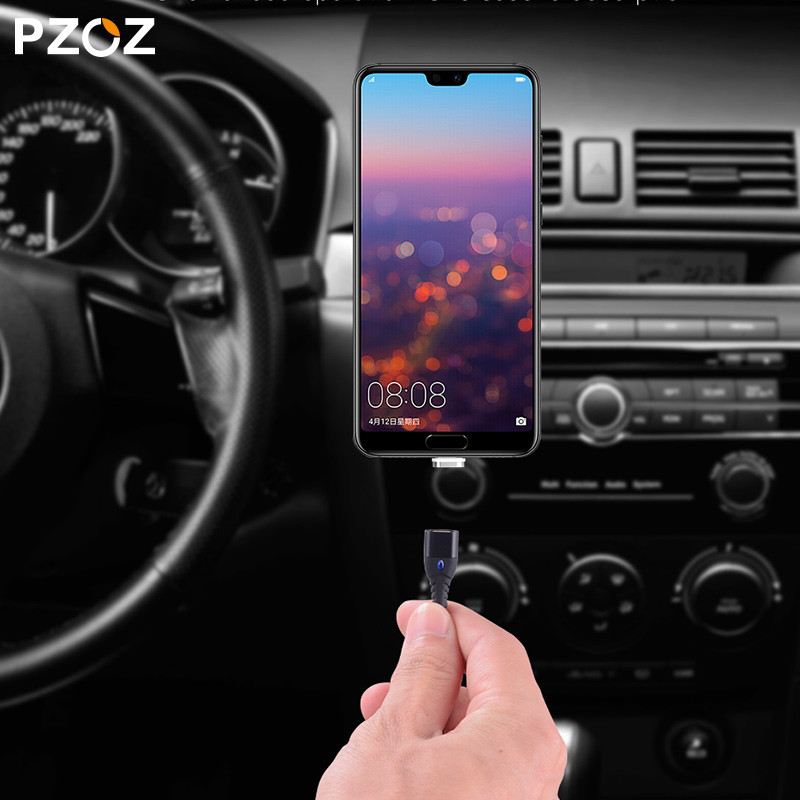 PZOZ 5A cablu magnetic tip c încărcător rapid usb cablu micro usb pentru iphone 11 max xr redmi note 9s cablu de încărcare magnetic de grade
